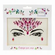 Стразы для лица Розовая роза Lukky