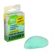 Натуральный спонж конняку для умывания, экстракт зеленого чая Beauty Fox