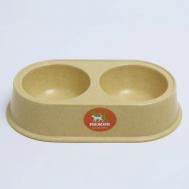 Миска бамбуковая двойная Пижон