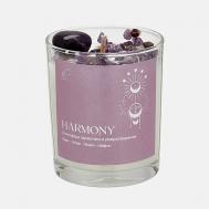 Ароматическая свеча "Harmony" с кристаллами аметиста 190 VIBE OF YOUR HOME