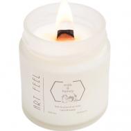 Свеча ароматическая с деревянным фитилем "Молоко и мёд" 200 ART FEEL