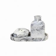 Подарочный набор Ваза для сухоцветов с аромасвечей на подставке из гипса SHE STYLE