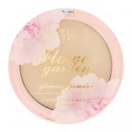 Пудра компактная для лица FLOWER GARDEN с эффектом сияния EVELINE