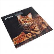 Весы напольные электронные D-9006 "Бенгальский кот" Delta