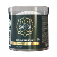Палочки ватные в цилиндре SAFIRA