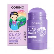 Маска для лица с глиняной в стике КОЛЛАГЕН И ГОЛУБИКА 40 Corimo