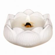 Арома свеча Жасмин в подсвечнике из гипса для декора дома SHE STYLE