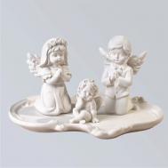Подарочный набор из гипса статуэтки Семья ангелочков  для декора дома SHE STYLE
