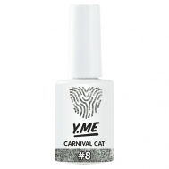 Гель-лак Carnival Cat с кошачьим эффектом и блестящими шестигранниками внутри 10 Y.ME
