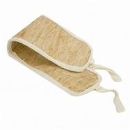 Мочалка лыковая с ручками бежевый Kleona