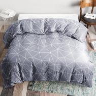 Пододеяльник Грань Серый ЕВРО 220х200 Ночь нежна