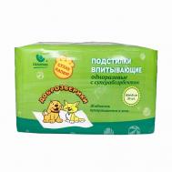 Пеленки одноразовые впитывающие для животных, с суперабсорбентом, 60х40 см Доброзверики