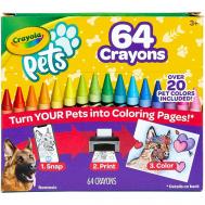 Набор Pets Crayons : Восковые мелки + Код для загрузки приложения  Color Camera Crayola