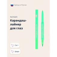 Карандаш-лайнер для глаз EXTREME COLOR 2 в 1 ISCREAM