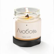 Свеча ароматические из натурального воска с деревянным фитилём "Любовь" 100 DECOREZ