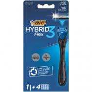 Мужская бритва 3 лезвия Hybrid 3 Flex + 2 сменные кассеты BIC