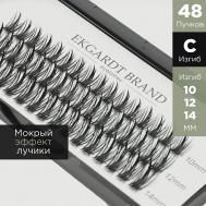 Накладные Ресницы пучки мокрый эффект EKGARDT BRAND
