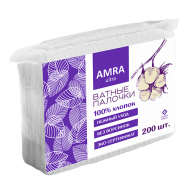 Палочки ватные в пакете Amra