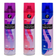 Набор для укладки волос: лак для волос сильной и ультрасильной фиксации PROFESSIONAL TOUCH