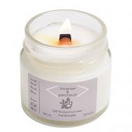 Свеча ароматическая с деревянным фитилем "Ладан и пачули" 100 ART FEEL