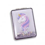 Зеркало складное "Sparkles unicorn white" с увеличением iLikeGift