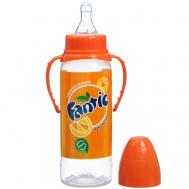 Бутылочка для кормления Fantic, классическое горло, цилиндр, с ручками Mum&Baby
