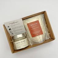 Ароматическая свеча в подарочном наборе - Ёлка и мандарины #BVB_HOME