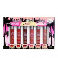 Набор из 6 оттенков мини жидких матовых помад Meet Matt(e) Hughes Майами THEBALM