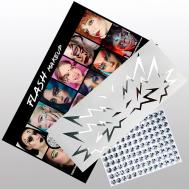 Наклейки для макияжа набор - стразы, молнии серебро F0502 VLASOVA JULIA