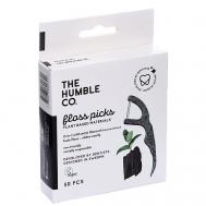 Зубочистки с зубной нитью  древесный уголь THE HUMBLE CO