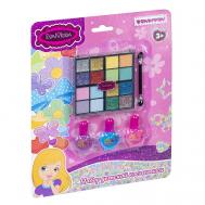 Eva Набор детской декоративной косметики: 16 блестящих и матовых теней, 3 лака для ногтей Bondibon