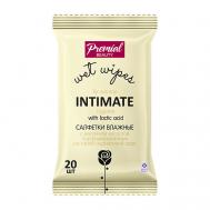 Салфетки влажные для интимной гигиены с молочной кислотой, женские 20 Premial