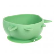 Тарелка детская на присоске силиконовая Крошка Я