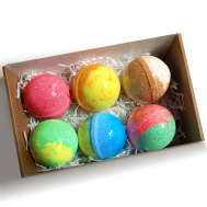 Бомбочки для ванн набор бурлящих шаров в подарочной упаковке COSMEYA