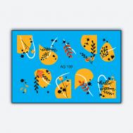 Слайдер дизайн Имитация Аэрографии "Снегири" Freedecor