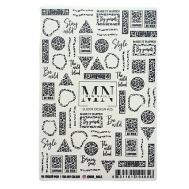 Слайдеры для ногтей на любой фон Монохром Леопард MIW NAILS