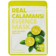 Маска для лица тканевая с экстрактом каламанси Real Calamansi Essence Mask 23 FARMSTAY