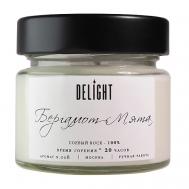 DELÍGHT Свеча ароматическая "Бергамот мята" с деревянным фитилем для дома 100 DeLIGHT