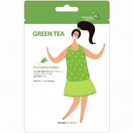 Тканевая маска для лица MSDS_Green Tea (зеленый чай) Young Mediface