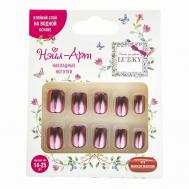 Накладные ногти Mirror Maroon Lukky