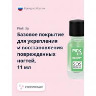 Базовое покрытие для укрепления и восстановления поврежденных ногтей BEAUTY sos damage nails PINK UP