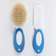 Набор для ухода за волосами: расческа и щетка с натуральной щетиной Крошка Я