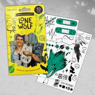 Переводные тату Lone Wolf tattoo Одинокий Волк VoiceBook