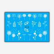 Объемный 3D слайдер дизайн "Одуванчики белые" Freedecor