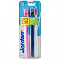 Набор зубных щеток Jordan Clean Smile Medium 3 шт, средняя жесткость. Jordan