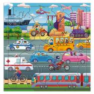 Пазл фигурный на подложке Транспорт ГеоДом