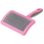 DELIGHT Пуходерка серия ROSE пластиковая, с мягким кордом, средняя DELIGHT PET