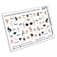 Слайдер-дизайн Персиковые и черные цветы BPW.Style