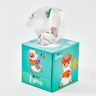 Салфетки бумажные косметические с рисунком "Лама" 3слоя KARTIKA