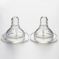 Набор силиконовых сосок на бутылочку антиколиковые от 3 месяцев, широкое горло Крошка Я